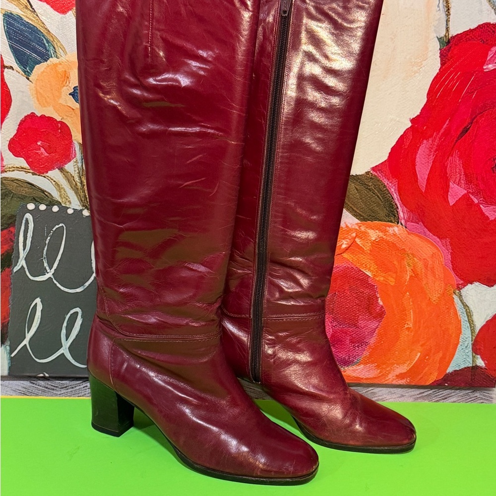 Dior Deep Burgundy Heeled Boots size 6 - Picture 15 of 15